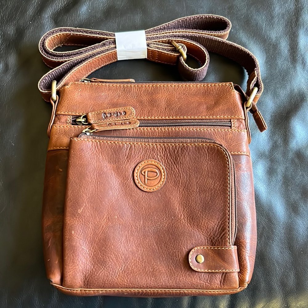 NEW Crossbody Leather Bag made in Germany, purchased in Innsbruck Austria.